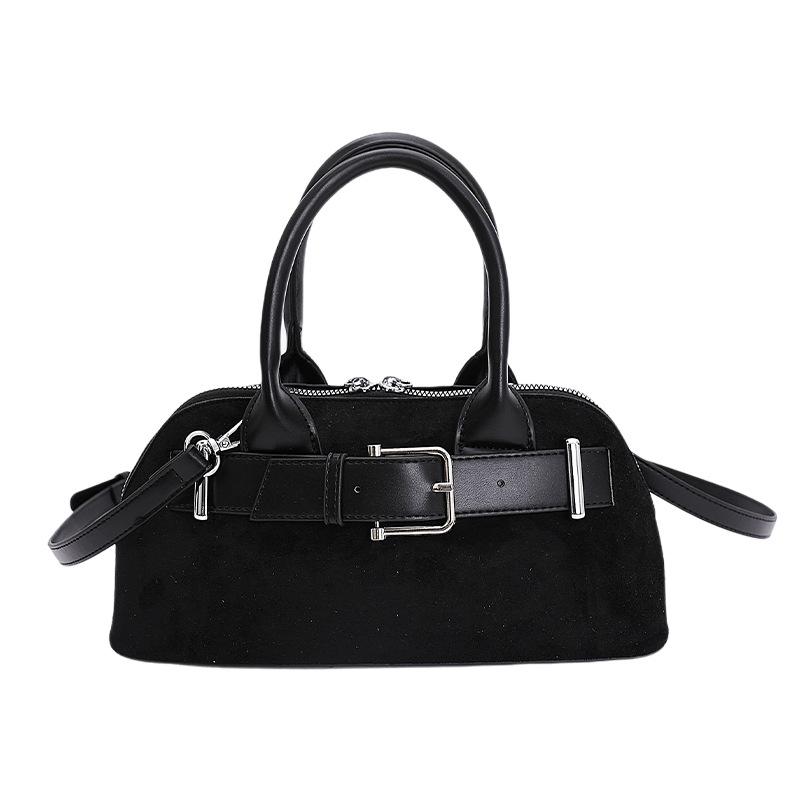 Корейская нишевая портативная сумка для боулинга женская 2025 осень и зима новая модная сумка-ракушка универсальная на плечо сумка-мессенджер