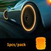 4 Pcs Luminous Valve Caps Fluorescent Night Glowing Car Motorcycle Bicycle Bike Wheel Tyre Hub Luminous Valve Stem Caps Decors MIT