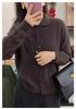 Women's Seven-Needle Cashmere Cardigan - Autumn/Winter Thickened, Soft, Versatile, Multi-Button, Stand Collar Sweater