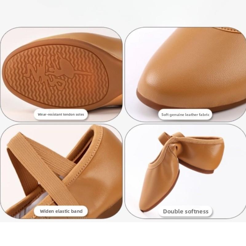 Танцевальная обувь для женщин, туфли для преподавателей с плоской подошвой на двух точках, профессиональная танцевальная обувь