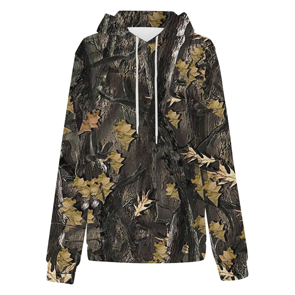 Женская мода повседневная универсальная повседневная толстовка с рисунком повседневная с длинным рукавом уличная камуфляжная толстовка с длинным рукавом с принтом