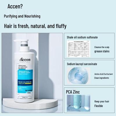 Шампунь Accen с тройным контролем жирности, против перхоти, для объема
