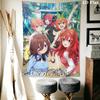 The Quintessential Quintuplets Wall Tapestry Aesthetic Wall Hanging Printed Fabric Blanket Decorative Tapestries for Bedroom Living Room Home Decor