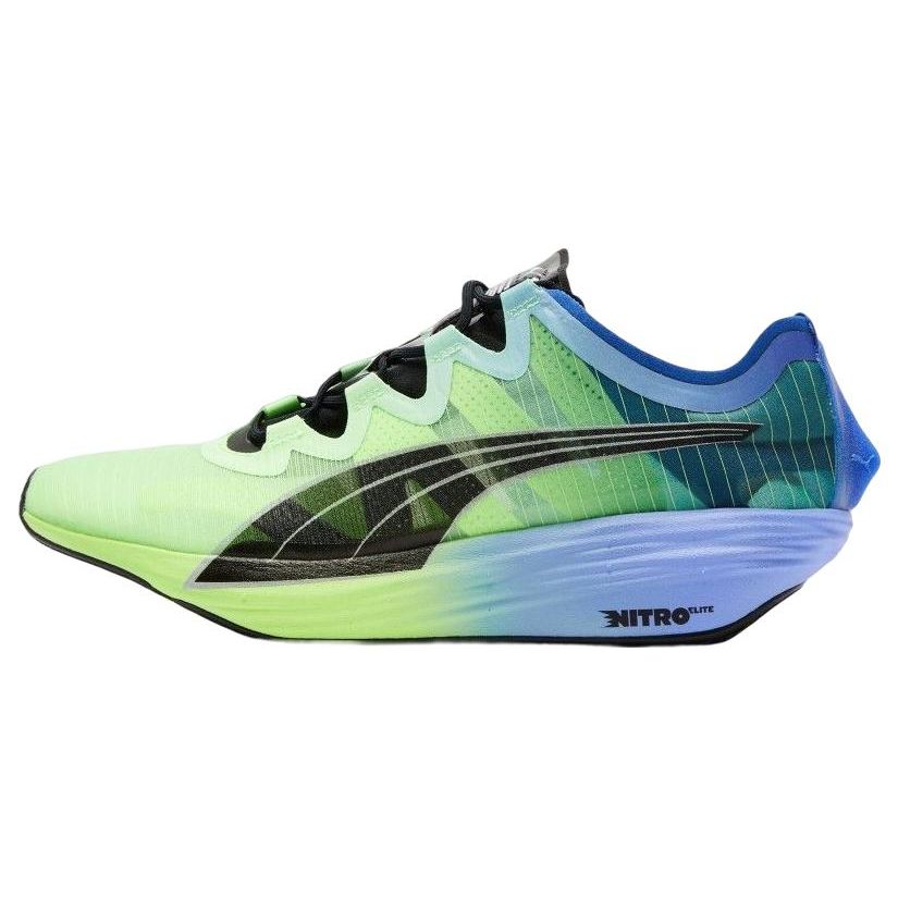 Puma Fast-FWD Nitro Elite Green Royal Sapphire Men Sneakers Black Silver 376591-07