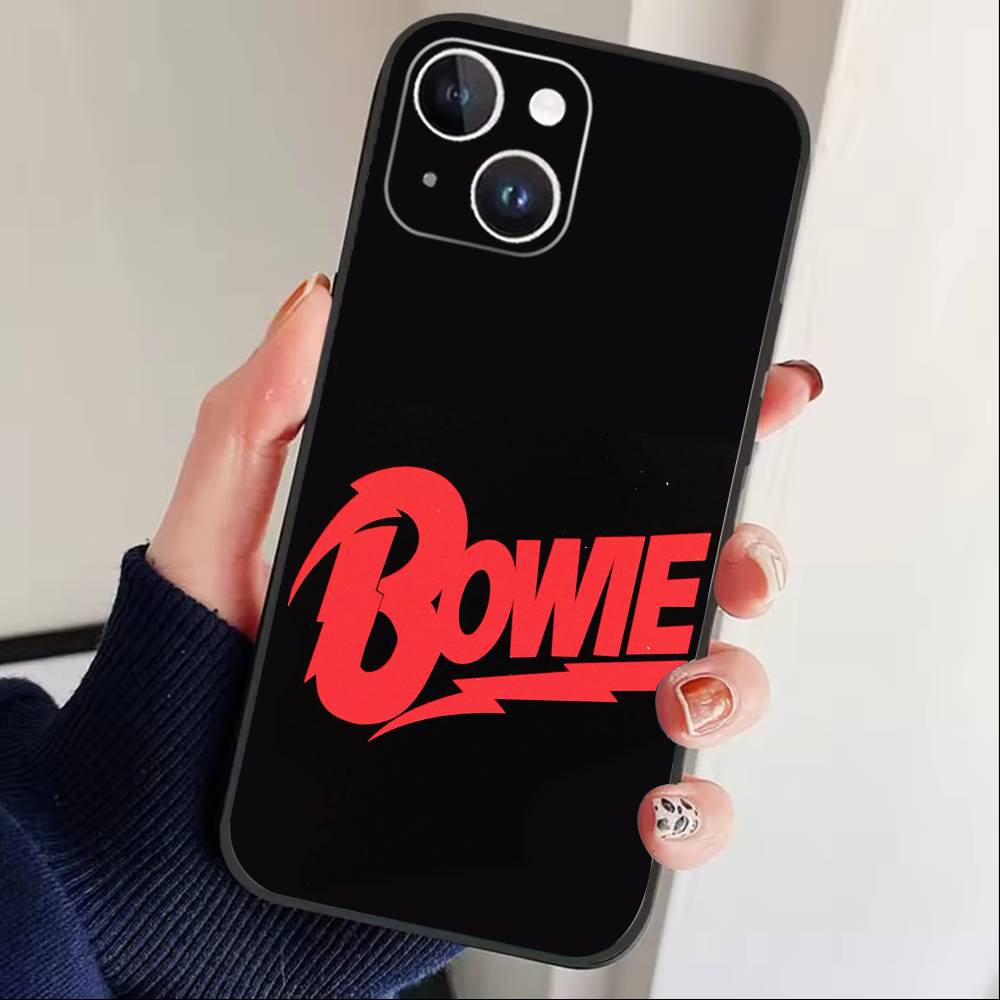 Чехол для телефона Singer D-David B-Bowie Для iPhone17,16,15,14,13,12 Plus,Max Мягкий Силиконовый Черный Чехол