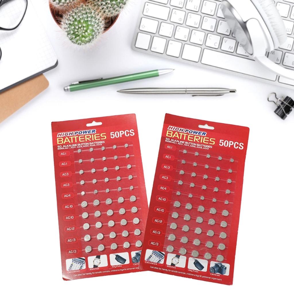 100 шт./ AG1/AG3/AG4/AG10/AG12/AG13 набор батареек для часов, часов, камер, смешанная таблеточная батарейка