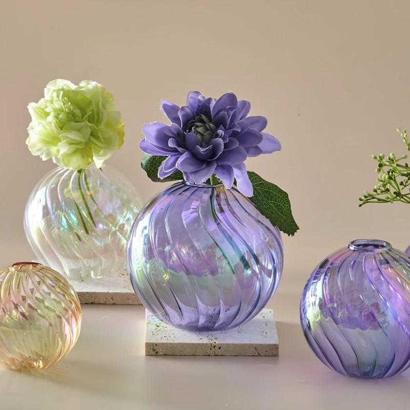 Декор комнаты Вазы-шары Украшение дома Стеклянная ваза для стола в скандинавском стиле Растения для домашнего декора Вазы для свадебного декора