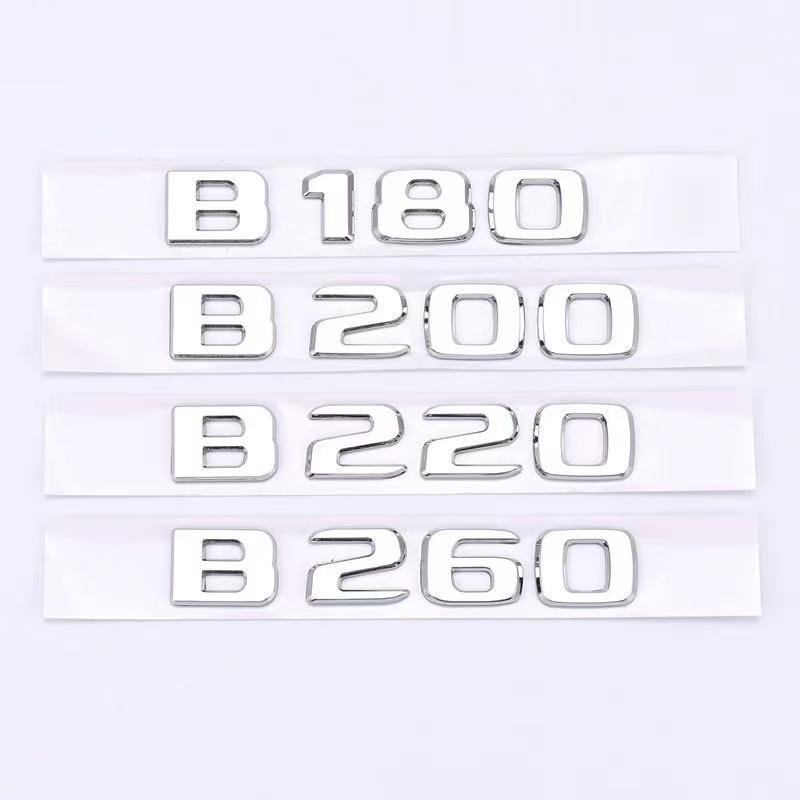 Gloss Black Rear Trunk Emblem Badge For Mercedes-O2 B180 B200 B220 B260 3D Logo Sticker Replacement Car Styling Accessories YT3