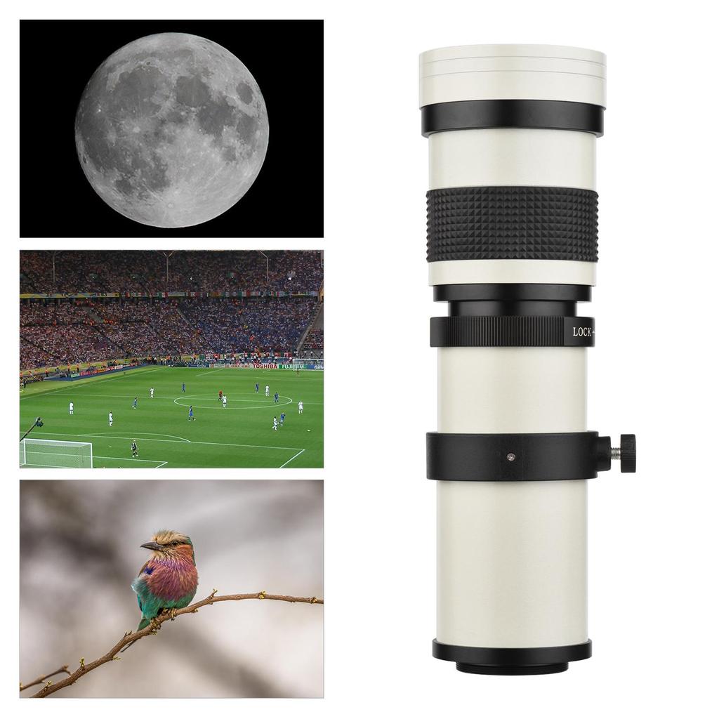 Camera MF Super Telephoto Zoom Lens F/8.3-16 420-800mm T Mount with Universal 1/4 Thread Replacement