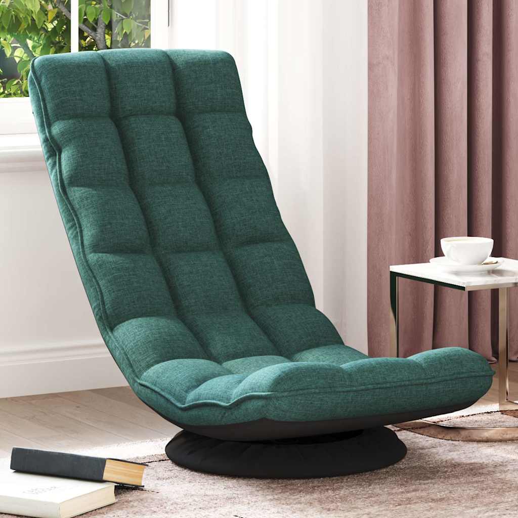 Floor Chair Rotatable Dark Green 70x51x79 cm Fabric