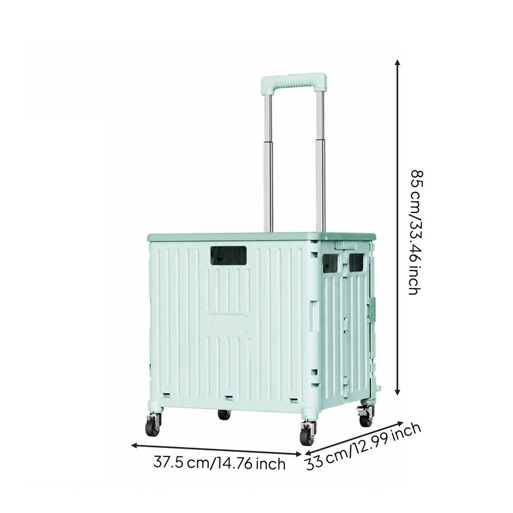 Rolling Shopping Cart with Lid Lockable for Camping