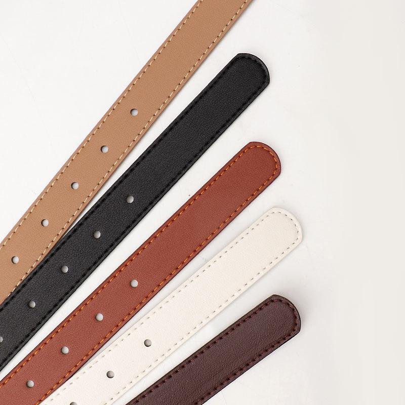 Женский ремень Fashion Hundred с джинсами, женский простой корейский вариант The Senior Sense of Tide Ins Wind Trouser Belt Black