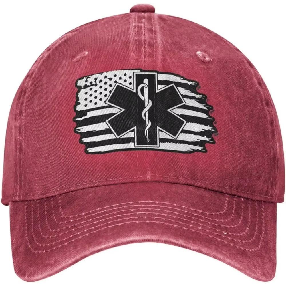 Американский флаг EMS Star of Life EMT шапки для мужчин и женщин забавная регулируемая хлопковая бейсболка