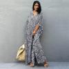 Women's Plus Size Dress Printed Leopard Dot Beach Cover Up Loose Long Dress Swimsuit Cover Up