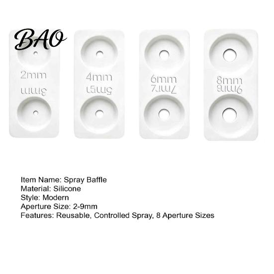 Liquid Nitrogen Spray Board 4Pcs Silicone Baffle, 8 Interchangeable Aperture Sizes, 2-9mm Cold Baffle for Controlled Spray, Reusable Cryotherapy