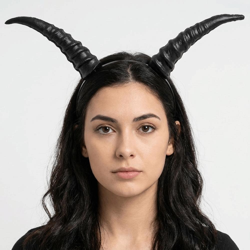 Cosplay Headband Cosplay Hairband Ox Horn Halloween Hair Hoop Halloween Horns Headband Photo Props