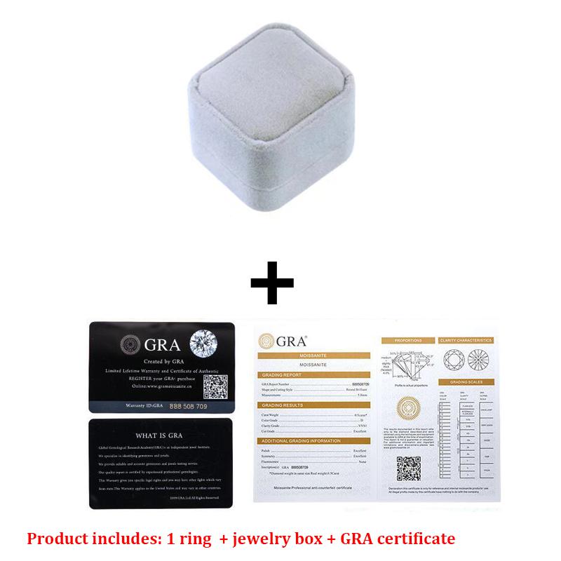 Модное квадратное кольцо с четырьмя зубцами из настоящего муассанита с бриллиантом изумрудной огранки, чистое серебро S925 для женщин, ювелирные изделия, свадебный подарок