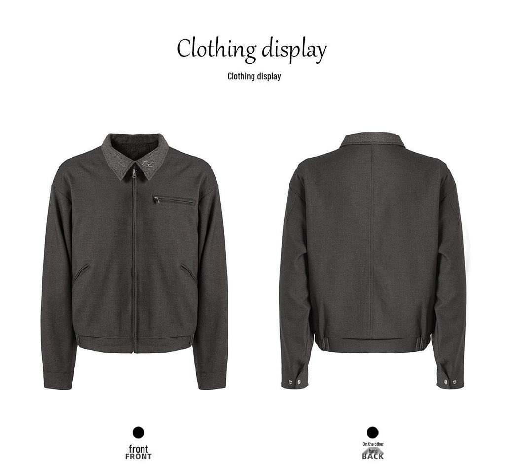 TAICHIISM Autumn Houndstooth Reversible Short Wide Fit Jacket