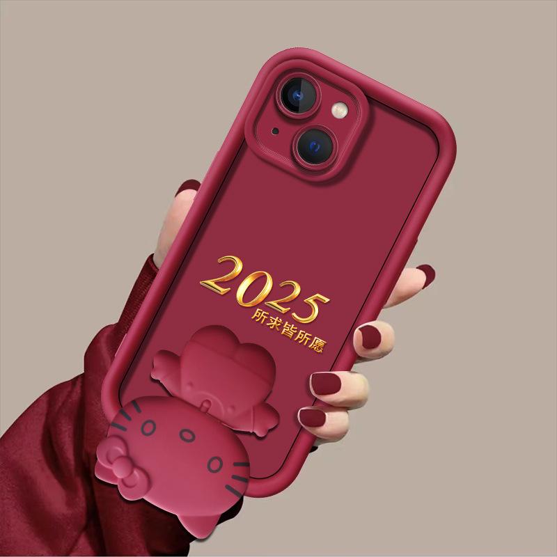 Все желания сбываются Применимо к Apple 13 новый силиконовый vivo Huawei OPPO премиум Hello Kitty с подставкой