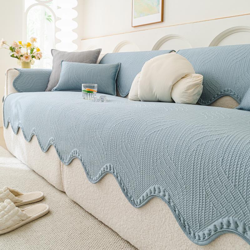 Summer Cool Doudou Special-Shaped Sofa Cushion  New Non-Slip Light Luxury High-End Ice Silk Leather Sofa Seat Cushion Summer