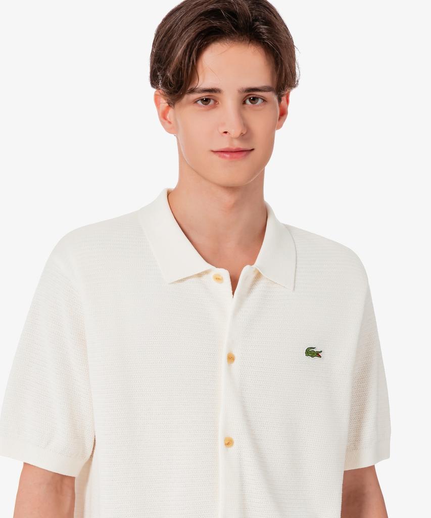 Мужской кардиган с коротким рукавом и фестонным краем Lacoste Ah457E-56G Xfj