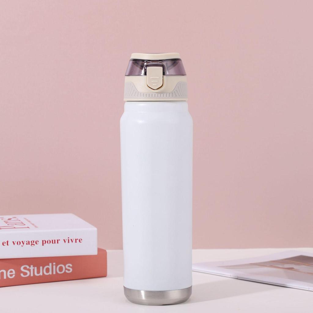 Портативный термостакан для спорта с соломинкой - Нержавеющая сталь для использования на открытом воздухе мужчинами и женщинами