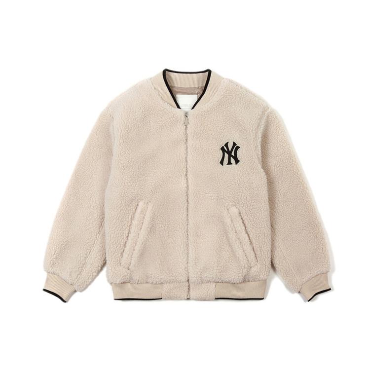New MLB New York Yankees Velvet Jackets Unisex Beige 31JPF1061-50B