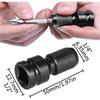 4 Piece Hex Shaft Adapter 1/2 Square Drive to 1/4 Hex Shaft Socket Adapter Ratchet Wrench Quick Rele