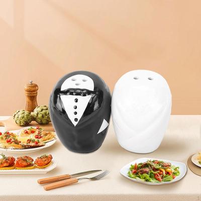 Керамические банки для приправ для жениха и невесты, перечницы, держатель для свадебных пар, контейнеры для специй