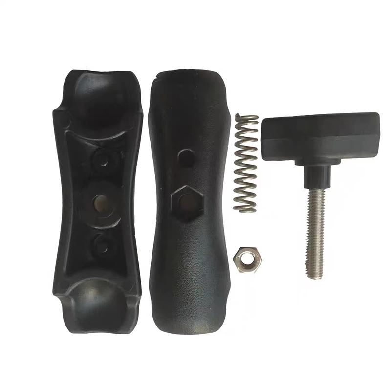 Double Socket Arm Motorcycle Ram Mount Support Compatible with 1 Inch 25mm Ball Components for Gopro Garmin Action Camera