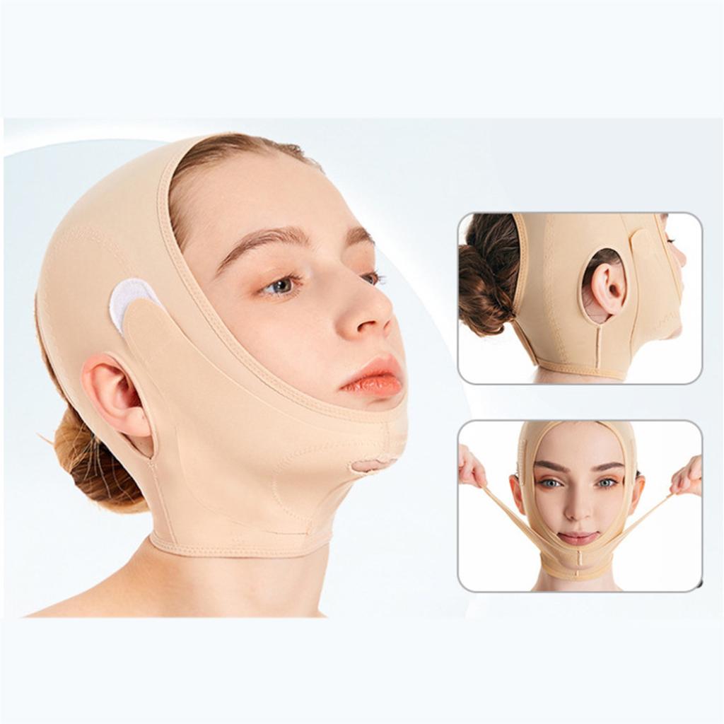 Подтягивающий пояс для лица, укрепляющий и подтягивающий кожу, уменьшающий двойной подбородок, маска V-Line для женщин