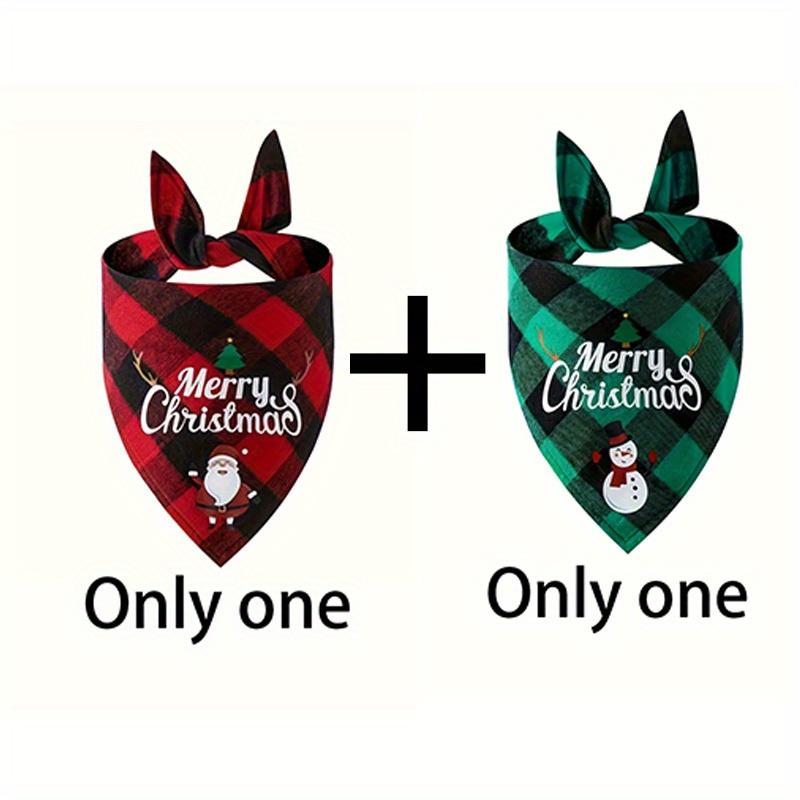 Christmas Dog Bandana with Santa & Snowman Design- Adjustable Holiday Pet Headband,Festive Pet Accessory,Dog Christmas Clothes