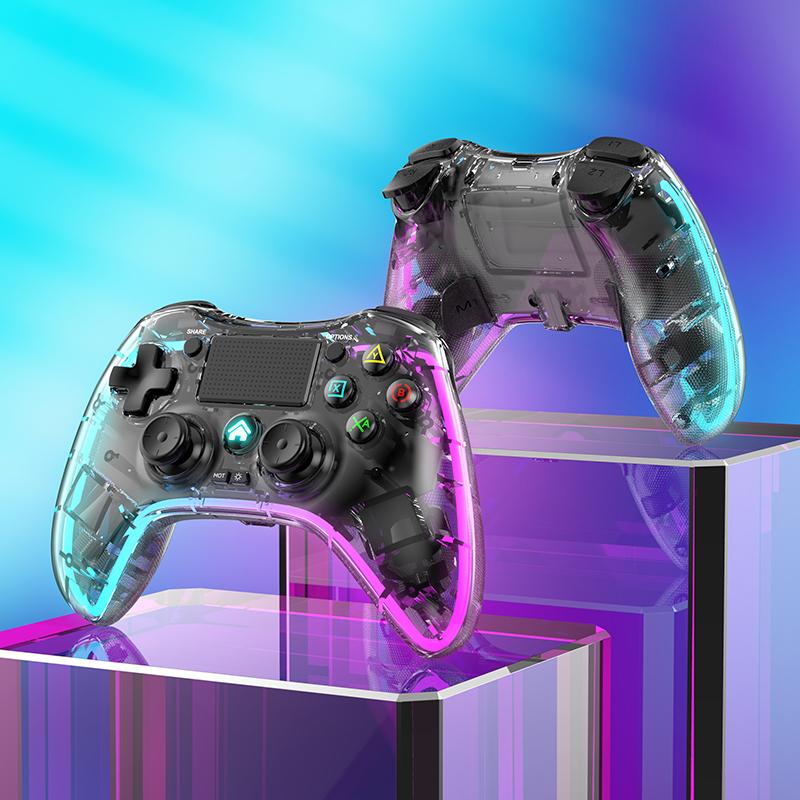 Прозрачный Кристальный Беспроводной Игровой Контроллер Switch /Android /PC/IOS Джойстик Геймпад для P4 Консоли Сенсорные Кнопки