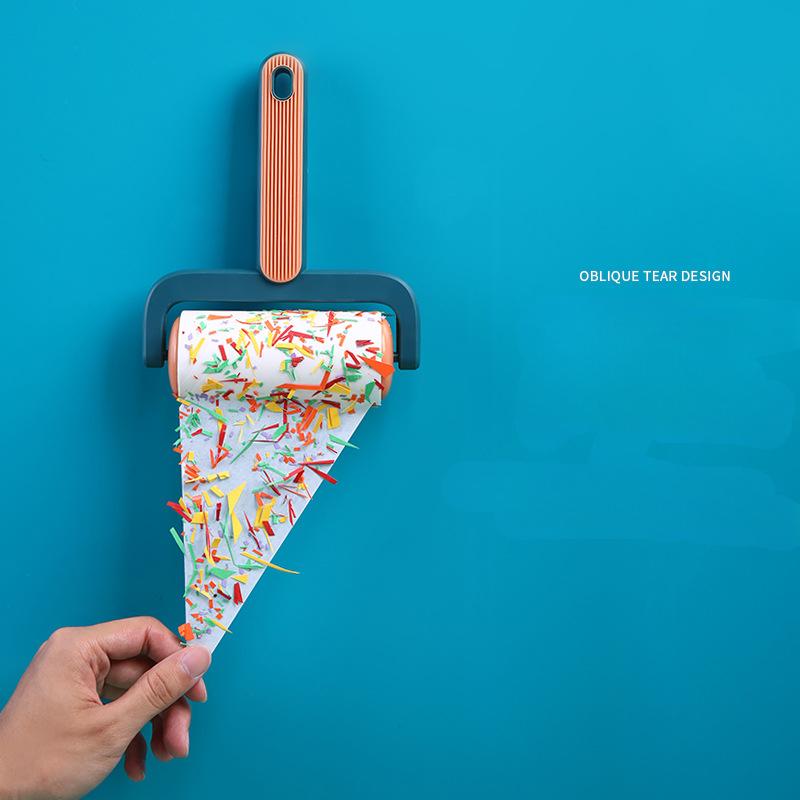 High Quality Short Arm Hair Remover Roller Brush with Detachable Adhesive Paper for Hair and Dust Removal