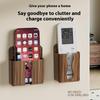 Punchless Wall Mounted Mobile Phone Charging Case Bracket Pasted Remote Control Base Bathroom Storage Rack Holder