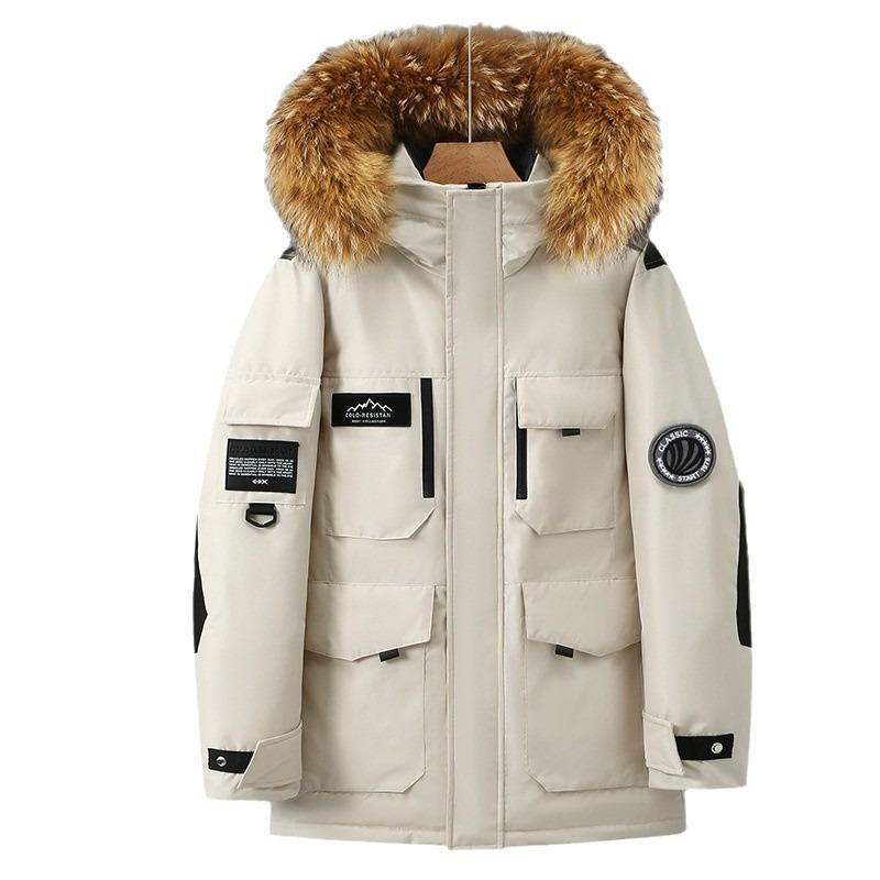 Зимняя новая коллекция мужских и женских пуховиков для пар, средней и длинной утолщенной версии, большого размера, свободное пальто