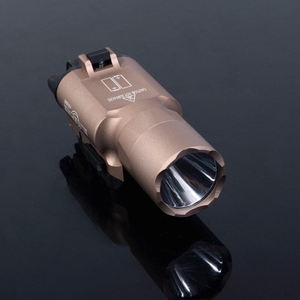 X300 Ultra Pistol Gun Light X300U 500 Lumens High Output Gun Flashlight Fit 20mm Picatinny Weaver Rail