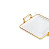 Serving Tray with Handles Rectangle Serving Platter Tea Fruit Storage Tray for Living Room Bathroom Kitchen Entertaining Decor