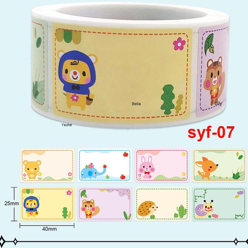 Blank Name Tag Cartoon Name Labels Rectangle Name Stickers Home