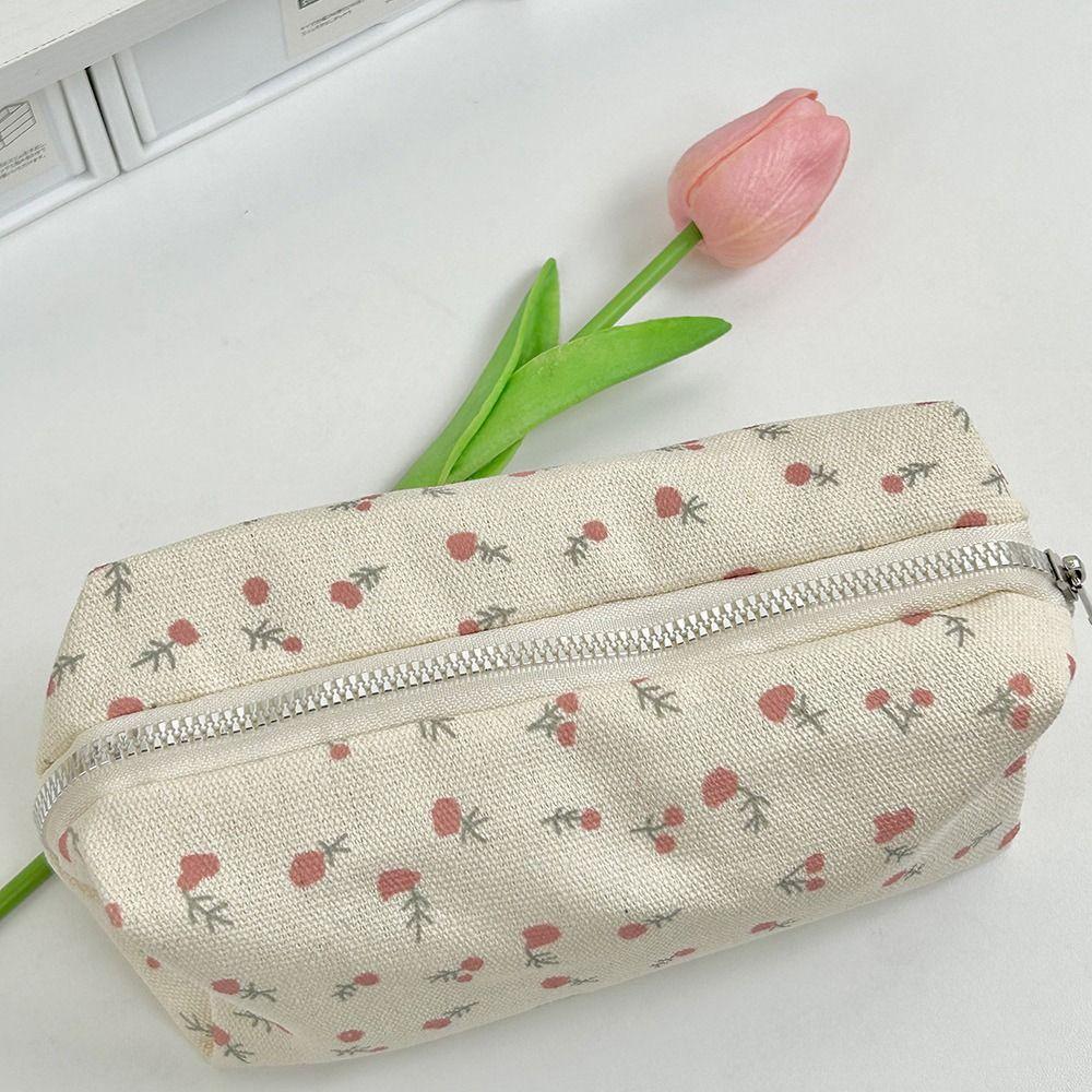 Fresh Style Pencil Cases Small Flowers Pen Bag Pen Box Floral Pencil Bag Stationery Gift