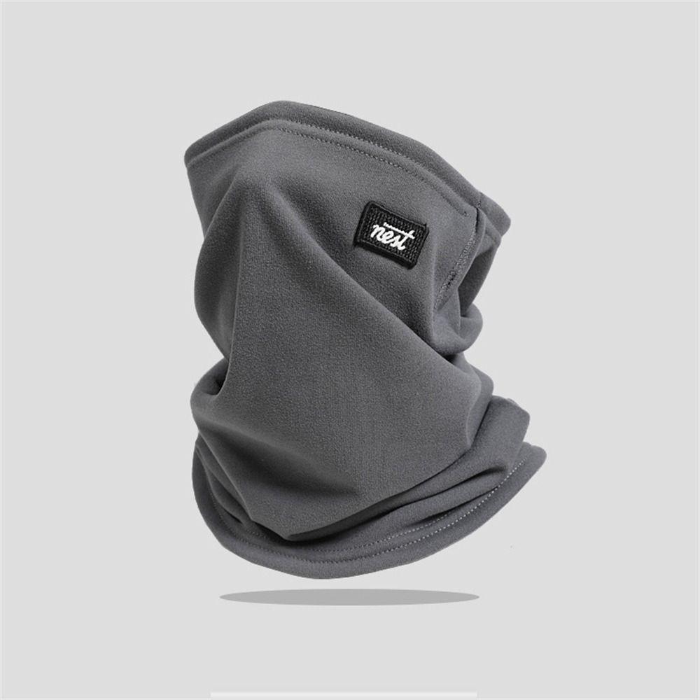 Solid Color Neck Gaiter Fleece Half Face Mask Fashion Ski Tube Scarf Men & Women