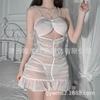 Сексуальное нижнее белье женское горячее перспективное сетчатое нижнее белье соблазнительное жемчужное нижнее белье ночная рубашка чистое кружево плиссированная сетчатая юбка на бедрах