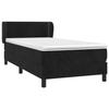 3127405 vidaXL Divan Bed with Mattress Black 90x190 Cm Velvet