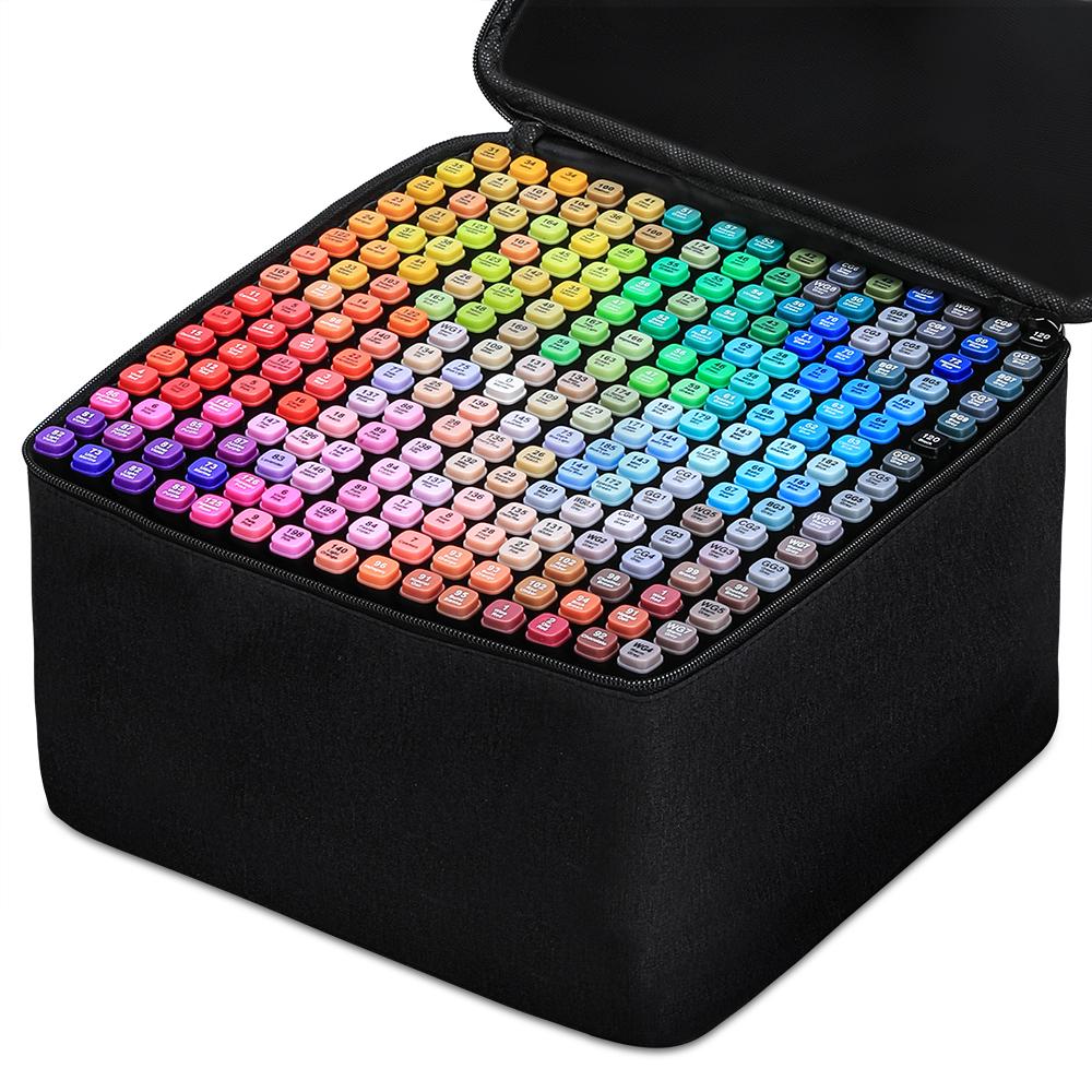 8/12/24/36/50/64/80/100 Цветные маркеры Спиртовой фломастер Манга Маркеры для рисования Двойная кисть Художественные принадлежности для школы Набор для рисования Школьные принадлежности