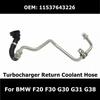 11537643226 Turbocharger Return Line Hose for BMW 1 2 3 4 5 7 Series F20 F30 G30 G31 G38 Coolant Water Pipe Car Accessories