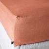 Drap housse "Lysandre" toutes dimensions "Lyocel" L'effet Papillon - Lysandre Terracotta - 160 x 200 cm bonnet de 30 cm