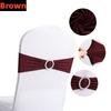 New 50-10PCS Elastic Chair Knot Wedding Decoration Buckle Sashes Back Cover Mariage Hotel Home Seat Elegant Modern Ribbon Decors