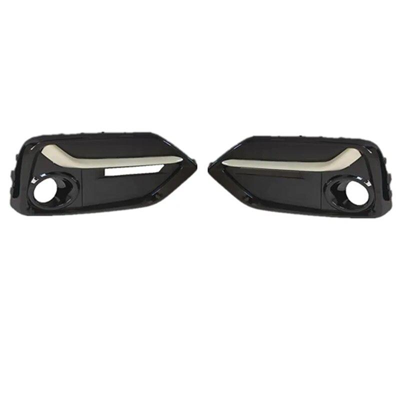 For Honda Civic Hatchback - Car Front Bumper Fog Light Lamp Frame Cover Foglight Foglamp Trim Lid Bezel