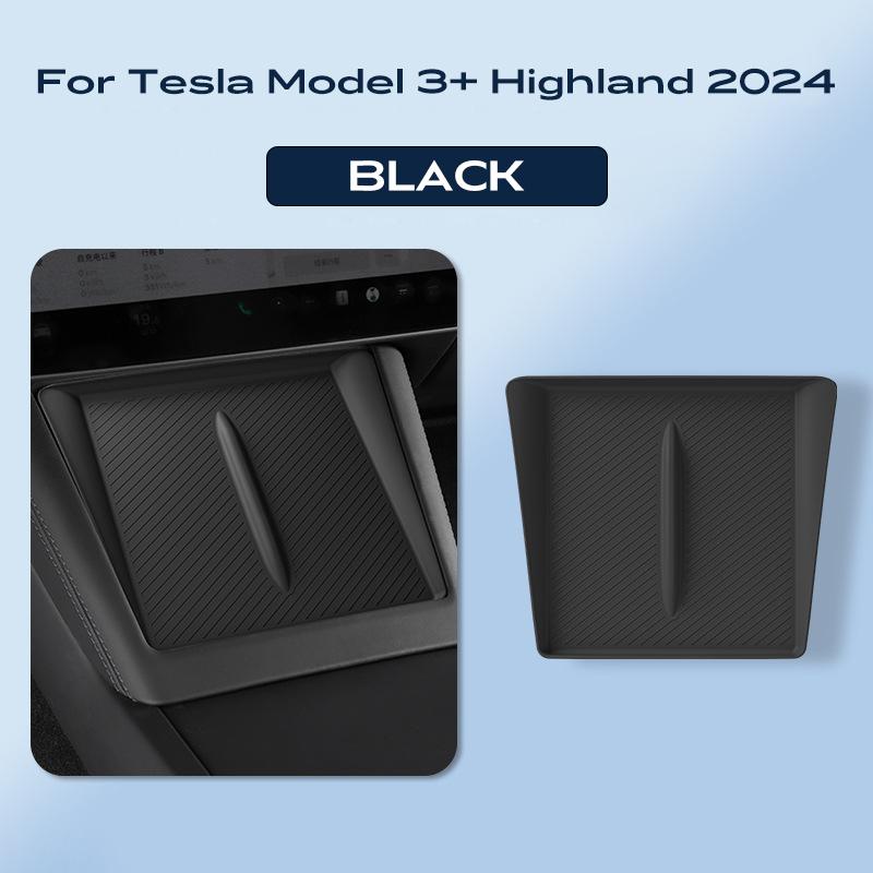 Для TESLA Новая Модель Y Запуск Модель Juniper 2025 Модель 3 2024 Highland Беспроводная Зарядка Силиконовая Накладка Чехол Защита Центральная Консоль
