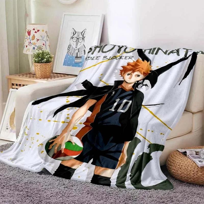 Волейбол Аниме Плед Haikyuu Одеяла Коралловый Флис Плюшевые Украшения Мия Ацуму Манга Мягкие Пледы для Кровати Дорожное Одеяло